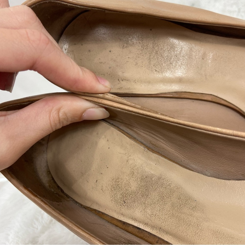 TORY BURCH Lowell New Logo Wedge Pump, Natural Blush. 7M - Picture 10 of 16